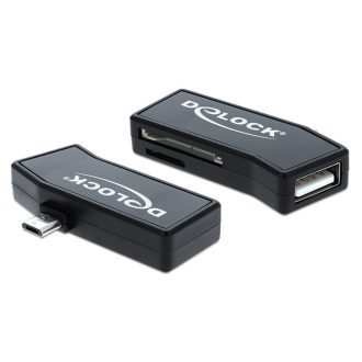 Delock Micro USB OTG kártyaolvasó + USB (91730)