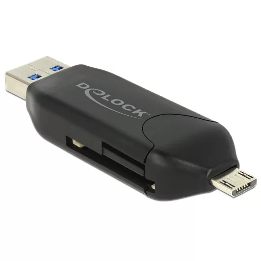Delock Micro USB OTG-kártyaolvasó + USB 3.0 A-csatlakozódugó (91734)