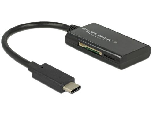 Delock USB 3.1 Gen 1 kártyaolvasó USB Type-C bementi csatlakozóval 4 nyílással