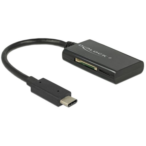 Delock USB 3.1 Gen 1 kártyaolvasó USB Type-C bementi csatlakozóval 4 nyílással (91740)
