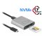 Delock USB Type-C  kártyaolvasó alumínium keretben CFexpress memória kártyákhoz (91751)