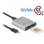 Delock USB Type-C  kártyaolvasó alumínium keretben CFexpress memória kártyákhoz (91751)