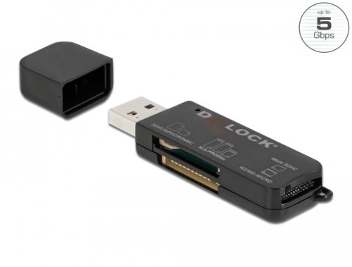 Delock SuperSpeed USB kártyaolvasó SD / Micro SD / MS memóriakártyákhoz