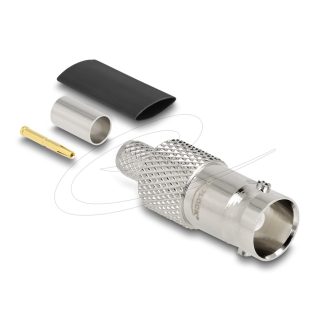   Delock BNC anya RG-59 krimpelésére illeszkedő süllyesztő csővel (91774)