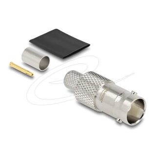   Delock BNC anya RG-6 krimpelésére illeszkedő süllyesztő csővel (91775)