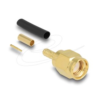   Delock SMA apa RG-174 / RG-316 krimpelésére illeszkedő süllyesztő csővel (91780)