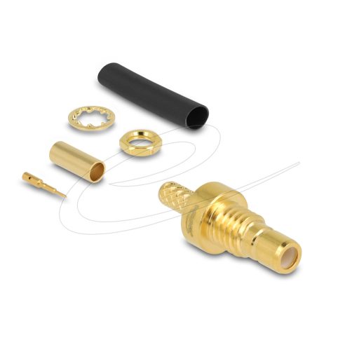 Delock SMB anya RG-174 / RG-316 krimpelésére illeszkedő süllyesztő csővel (91787)