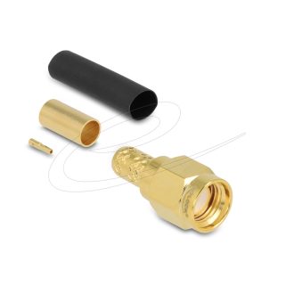   Delock RP-SMA apa LMR200 krimpelésére illeszkedő süllyesztő csővel (91789)