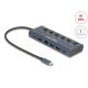 Delock USB Type-C  dokkolóállomás 4K - hoz kettős HDMI / USB / Gigabit LAN / PD 3.0 90 W kapcsolóval