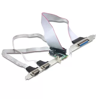   Delock MiniPCIe I/O PCIe teljes méret, 2 x soros RS-232, 1 x párhuzamos (95232)