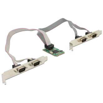   Delock MiniPCIe modul I/O PCIe teljes méret 4 x soros RS-232 (95243)