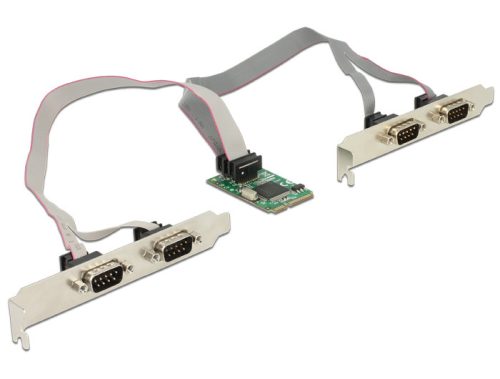 Delock MiniPCIe modul I/O PCIe teljes méret 4 x soros RS-232 (95243)