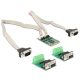 Delock Mini PCIe I/O PCIe teljes méret 2 x Serial RS-422 / 485  600 W Surge (95245)