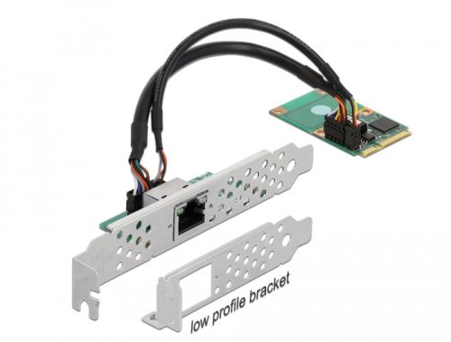 Delock Mini PCIe I/O PCIe teljes méretű 1 x RJ45 Gigabit LAN (95266)