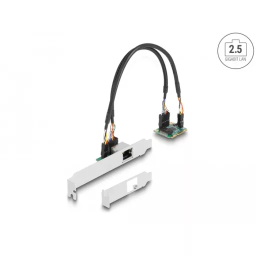 Delock Mini PCIe I/O PCIe teljes méretű 1 x RJ45 2,5 Gigabit LAN (95271)