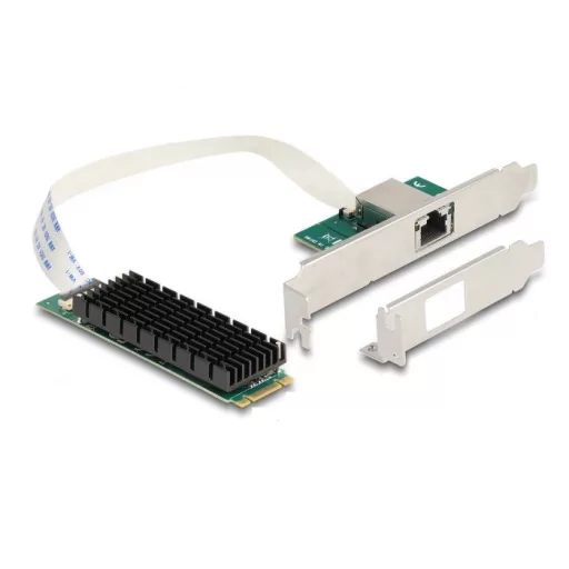 Delock Átalakító, M.2 aljzat B+M nyílással 1 x RJ45 10 Gigabit LAN (95274)