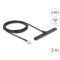 Delock 5G LTE antenna SMA-dugó 3 dBi mindenirányú RG-174-es csatlakozó kábellel biztosított, 3 m öntapadós csatlakozás kültéri, fekete színű (96090)