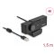 Delock USB UHD Webkamera mikrofonnal 4K 30 Hz 110  látószög és háromlábú állvány (96400)