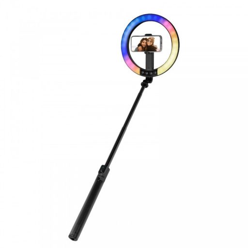 Logilink Okostelefon gyűrűs lámpa selfie stick állvánnyal, távzárral, átmérő 25 cm (AA0156)