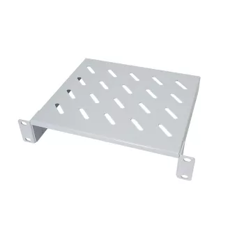   Logilink Konzolos polc 10"-os rackbe szereléshez, 200 mm, 1U, világosszürke (ACT111)