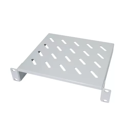 Logilink Konzolos polc 10"-os rackbe szereléshez, 200 mm, 1U, világosszürke (ACT111)