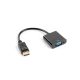 Lanberg Displayport 1.1 - VGA (Apa-Anya) Adapterkábel Fekete (AD-0002-BK)