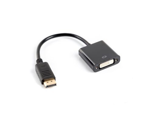 Lanberg Displayport apa - DVI-I anya (24+5) dual link adapter, 10cm (AD-0007-BK)