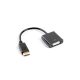 Lanberg Displayport apa - DVI-I anya (24+5) dual link adapter, 10cm (AD-0007-BK)