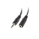 LANBERG MINIJACK 3.5MM(M) 3PIN->2X MINIJACK 3.5MM(F) 3PIN ADAPTER KÁBEL 10CM FEKETE