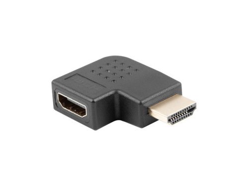 LANBERG HDMI(M)->HDMI(F) ADAPTER JOBBRA SZÖGBEN FEKETE