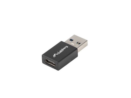 LANBERG USB-C(F) 3.1->USB-A(M) ADAPTER FEKETE