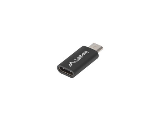 LANBERG USB-C(F) 2.0->USB MICRO(M) ADAPTER FEKETE