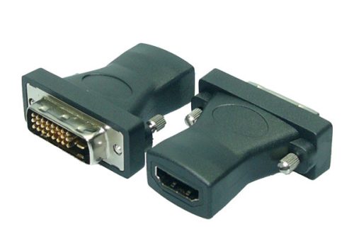 LogiLink HDMI adapter, A/F - DVI-D/M, 1080p, fekete (AH0001)