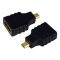 LogiLink HDMI adapter, Micro-D/M   A/F, 4K/30 Hz, fekete (AH0010)