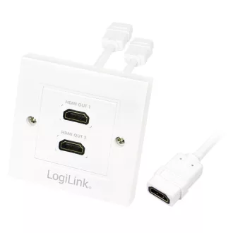 LogiLink HDMI fali lemez 2x HDMI anya (AH0015)
