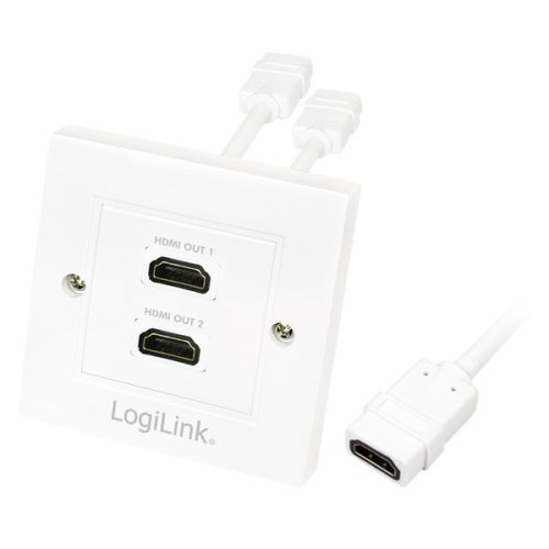 LogiLink HDMI fali lemez 2x HDMI anya (AH0015)