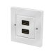 Logilink HDMI fali lemez csatlakozóval HDMI aljzat, 2 port, fehér (AH0018)