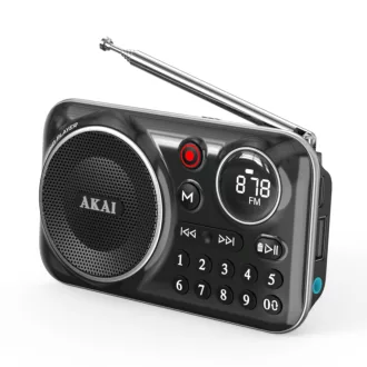 AKAI FM rádió audio lejátszó fekete APR-500BK