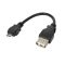 LogiLink USB 2.0 adapter, Micro-USB/M-USB-A/F, fekete, 0,1 m (AU0030)