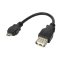 LogiLink USB 2.0 adapter, Micro-USB/M-USB-A/F, fekete, 0,1 m (AU0030)