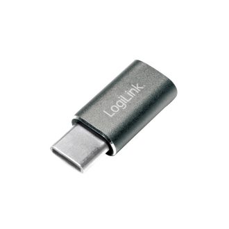   Logilink USB 2.0 Type-C adapter, C/M   Micro-USB/F, ezüst (AU0041)
