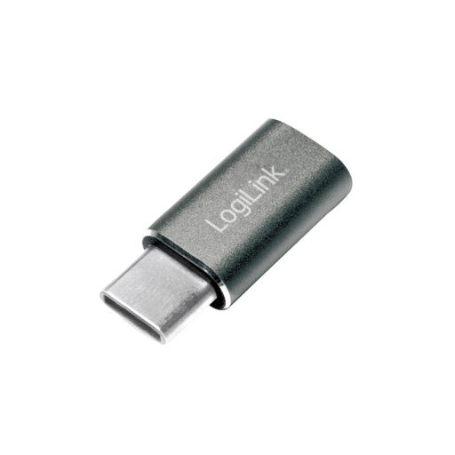 Logilink USB 2.0 Type-C adapter, C/M   Micro-USB/F, ezüst (AU0041)