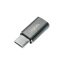 Logilink USB 2.0 Type-C adapter, C/M   Micro-USB/F, ezüst (AU0041)