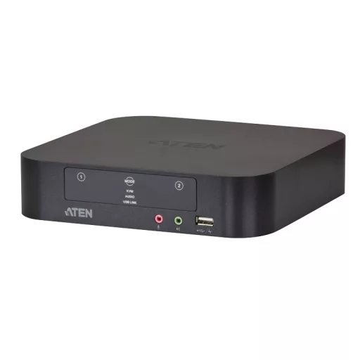 Logilink KVM kapcsoló 2 portos USB Mini DisplayPort Dual-View KVM Au-val (AU0062)