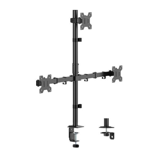 Logilink Monitortartó, 3-utas, 17 27", 10 kg karonként, karhossz: 376 mm, fekete (BP0218)