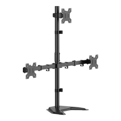 Logilink Hárommonitoros tartó, 17 32", 10 kg karonként, karhossz: 376 mm, fekete (BP0219)