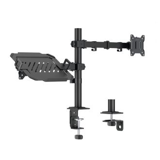   Logilink Kétmonitoros tartókonzol, 17-32"-es monitorokhoz (10 kg), 12-17"-es notebookokhoz/tabletekhez (9 kg) (BP0220)