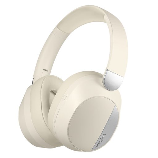 Logilink BT 6.0 Sound Wave headset, ANC, 3,5 mm-es AUX, 15 órás akkumulátor-üzemidő, krém/ezüst (BT0071C)