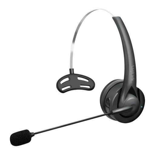 Logilink Vezeték nélküli mono headset (bármelyik fülön viselhető), flexibilis mikrofon, BT 6.0, USB-C, 10 óra beszélgetési idő, 10 méteres hatótávolság, fekete (BT0075)