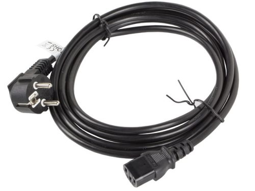 Lanberg CEE 7/7 - IEC 320 C13 VDE fekete tápkábel, 3m (CA-C13C-11CC-0030-BK)